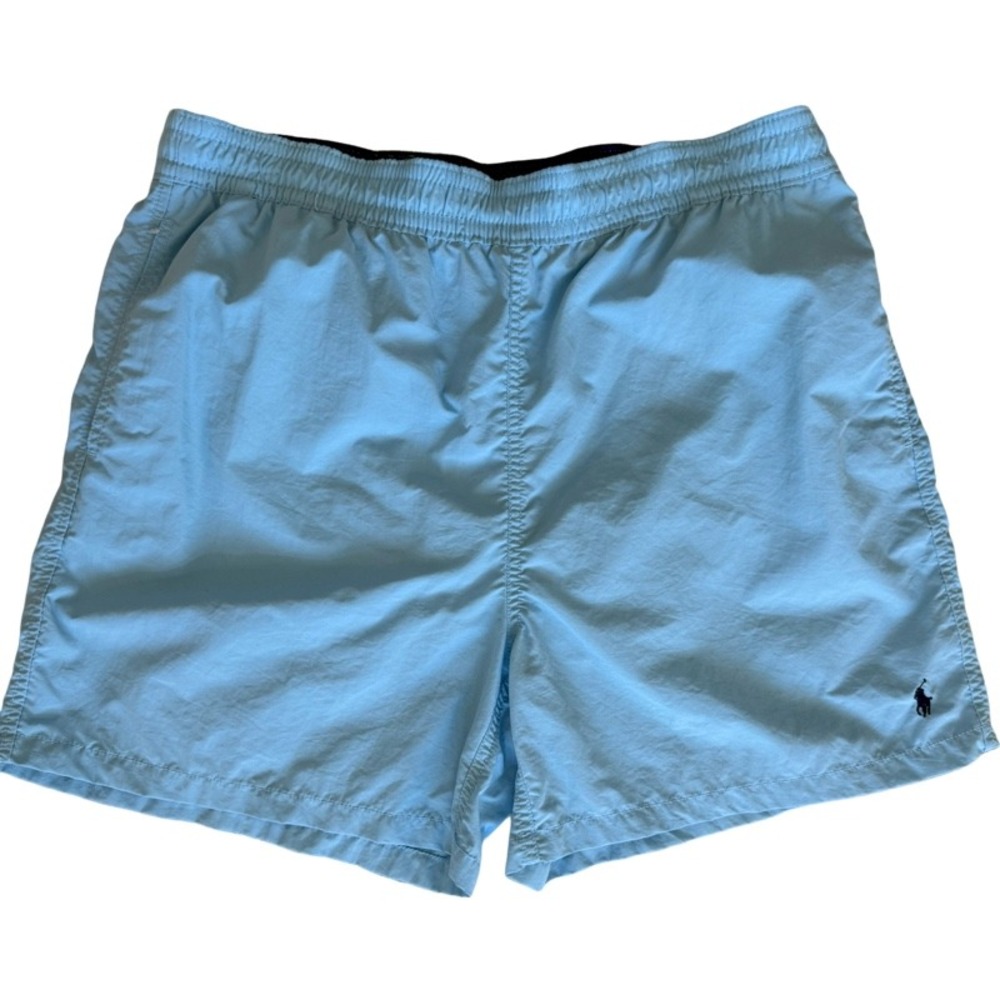 POLO RALPH LAUREN Men Light‎ Blue Swim Trunks Shorts Pony Logo Size Large Resort